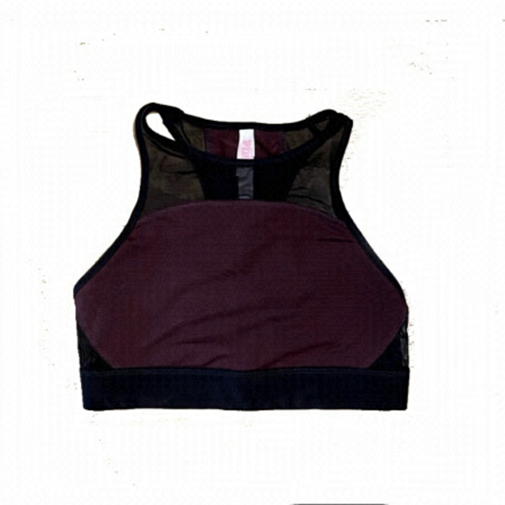 PINK Victoria's Secret Burgundy Sports Bra Size Small